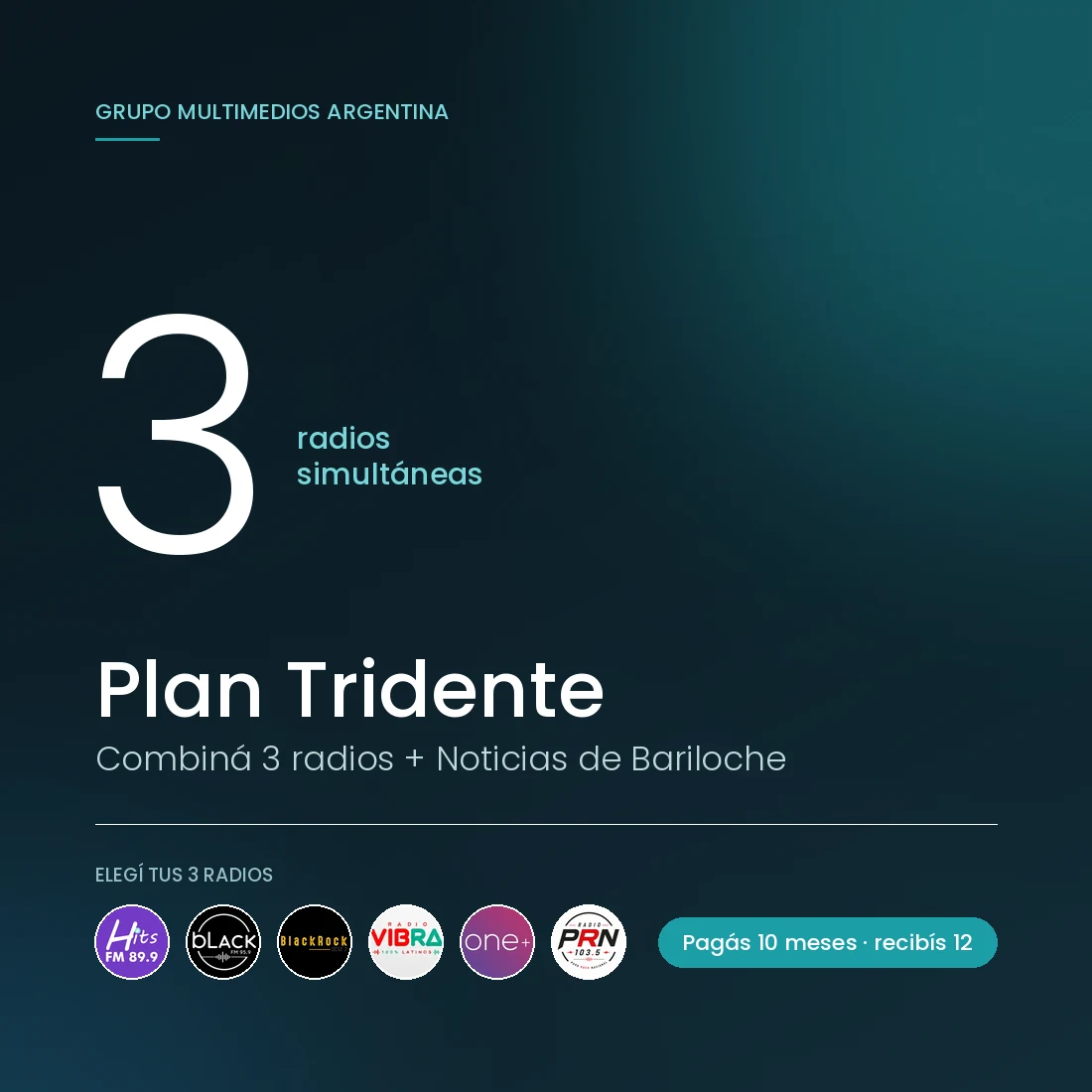 Plan Tridente: 3 radios simultáneas + Noticias de Bariloche